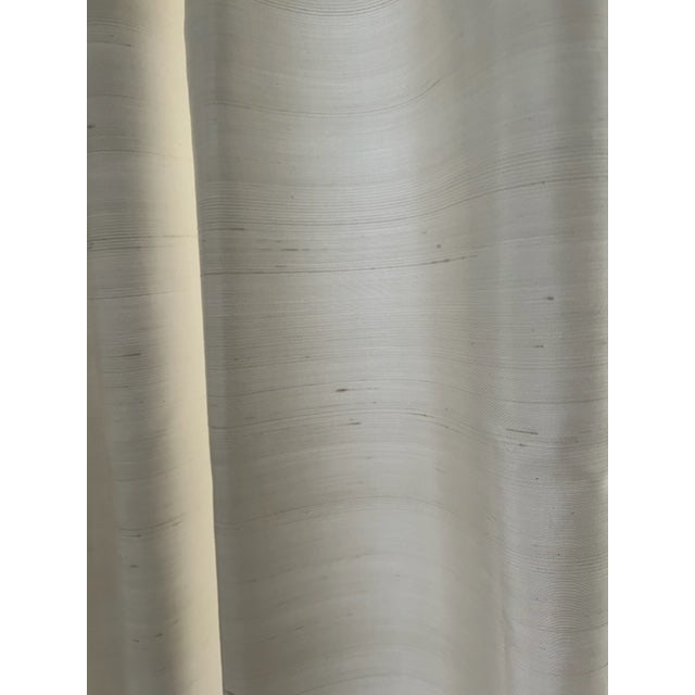 Contemporary Pottery Barn Silk Dupioni OffWhite Drapery Panels a Pair Chairish