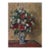 Vintage French Impressionist Art Print – Red Peonies by Pissarro, 30" X 40" For Sale