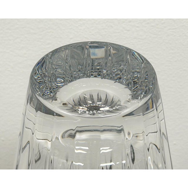 1980s Iconic Kosta Boda Signed Crystal Vase, Swedish Art Glass, Mid-Century Modern For Sale - Image 11 of 11