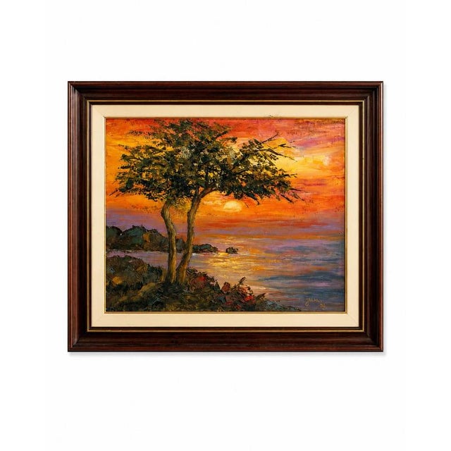 Jusa, Landscape, Sunset, 1996, Acrylic on Canvas For Sale - Image 6 of 6