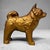 Vintage Gold-Coloured Metal Japanese Dog Statue, 1960s For Sale - Image 4 of 9