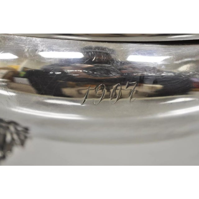 Antique Victorian Silver Plated Covered Tureen "1907" Platter Dish by Rockford For Sale - Image 11 of 12