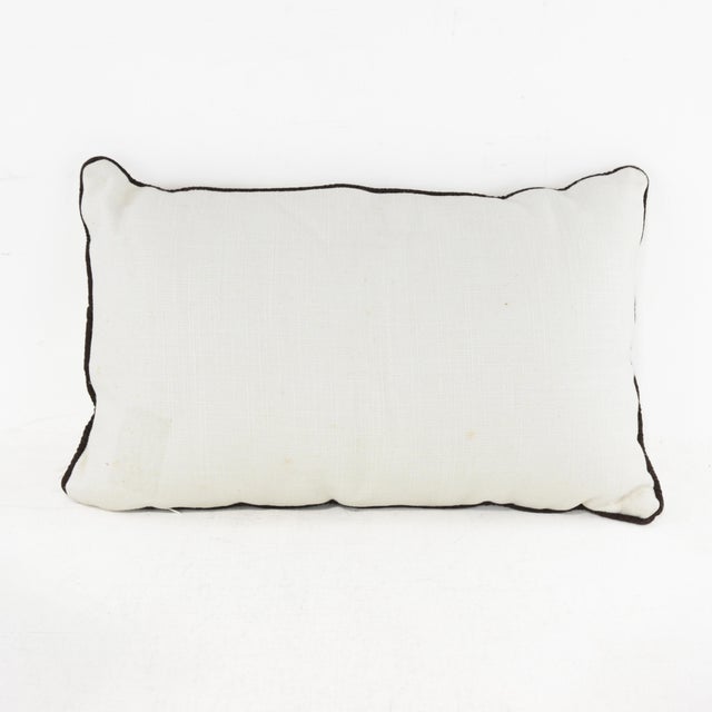 Illustration Floral Embroidered Bird and Blossom Pillow For Sale - Image 3 of 10