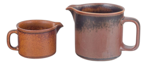 Stoneware Pitchers with Brown Glaze by Ulla Procopé for Arabia, 1970s, Set of 2