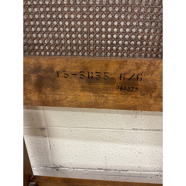 Vintage Ethan Allen Classic Manor King Size Maple and Cane Headboard 15-5655 For Sale - Image 11 of 12