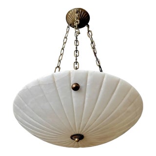 Directoire Style French Alabaster Pendant Chandelier For Sale