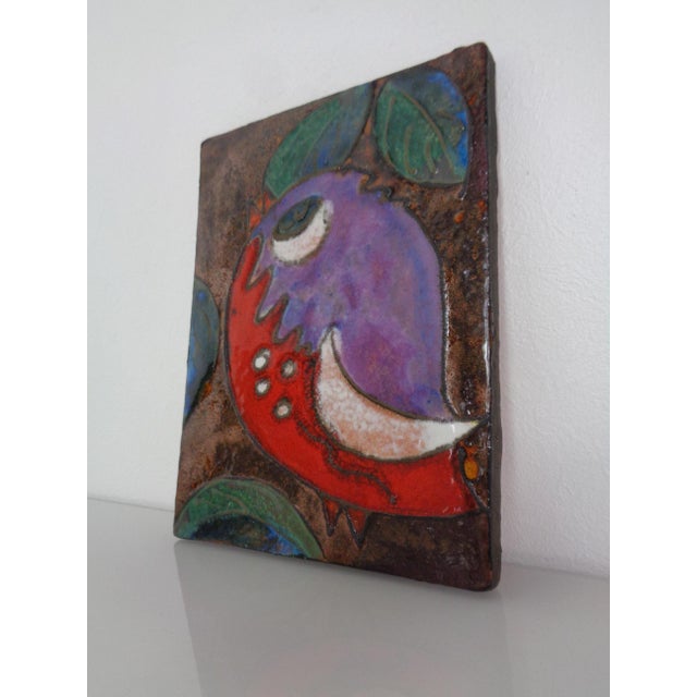 Ruscha 763 Glazed Ceramic Wall Plaque, Germany, 1960s For Sale - Image 6 of 13