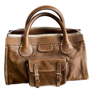 Vintage Chloé Edith Top Handle Satchel Handbag, Phoebe Philo Edition, Medium Brown/Taupe, Made in Italy For Sale