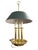 Vintage Hot Water Bottle Desk Lamp in Brass with Green Shade For Sale - Image 4 of 5