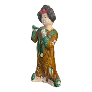 Vintage Chinese Ancient Tang Dynasty Style Court Female Musician Figure 10" H