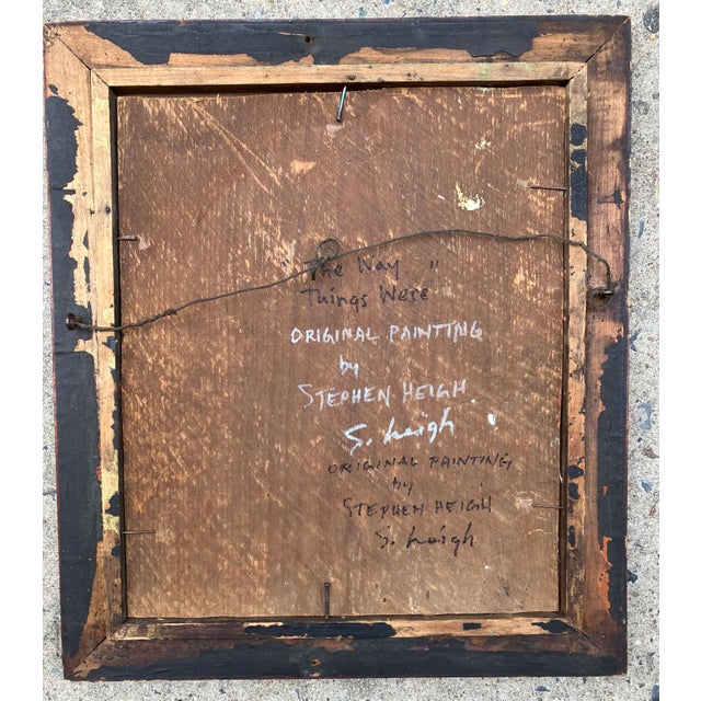 Abstract Contemporary Original Stephen Heigh Abstract Painting “The Way Things Were” Vintage Frame For Sale - Image 3 of 3