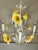 Metal Vintage Sunflower Tole Chandelier For Sale - Image 7 of 9