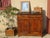 Very old Parisian sideboard, all solid wood, simple and straight, oak color. 2 cm thick pine top. Two drawers with solid...