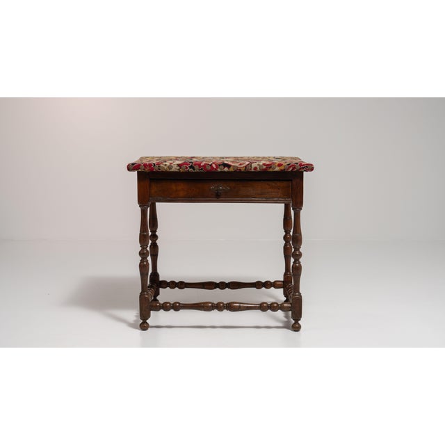 19th Century France Renaissance Brown Wood Side Table For Sale - Image 14 of 15