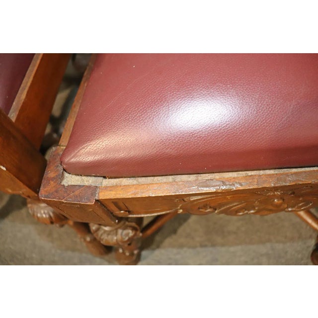 Late 19th Century Figural Carved Walnut R.J. Horner Style Renaissance Chairs, circa 1880 - A Pair For Sale - Image 5 of 13