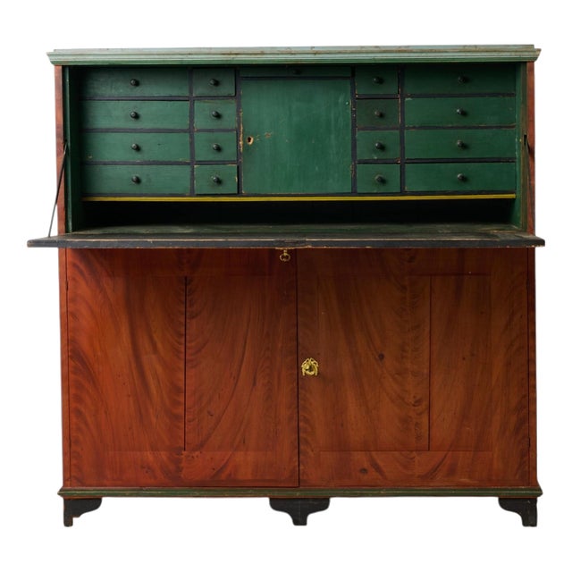Antique Swedish Gustavian Secretary in Pine, 1850s For Sale