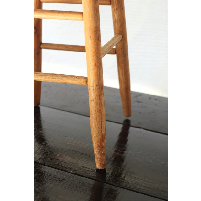 Vintage Handmade Farmhouse Stool For Sale - Image 9 of 11