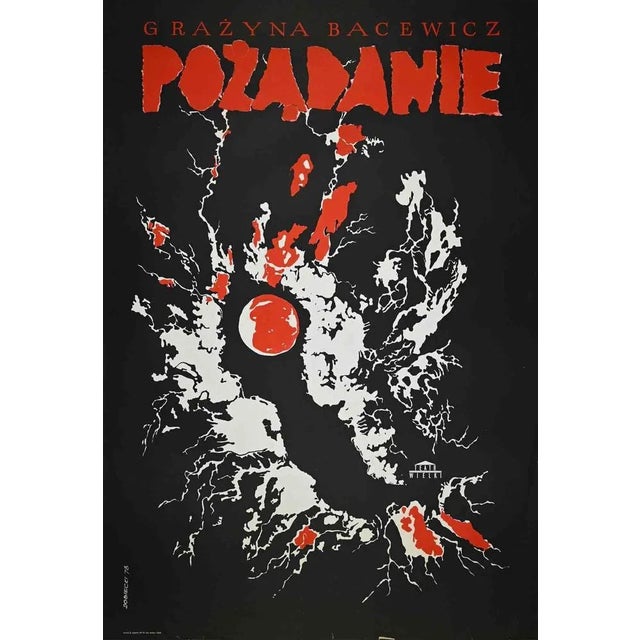 Pozadanie - Vintage Poster is a vintage poster realized by Mirek Dobiecki, in 1973s. Black and red colored lithograph and...