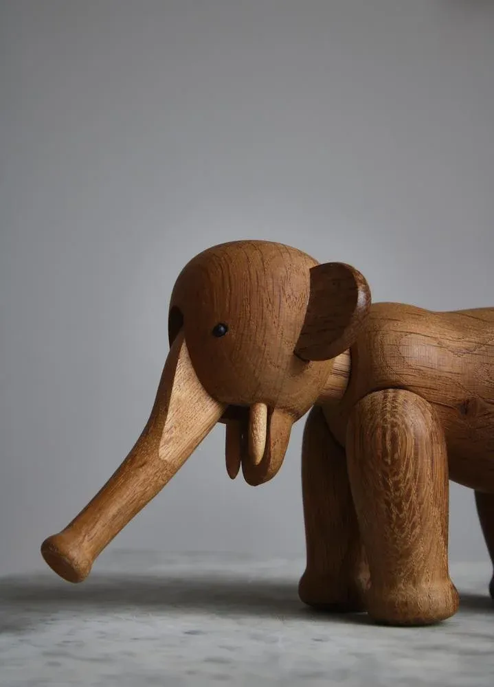 Oak Elephant Toy by Kay Bojesen, 1950s, Denmark | Chairish