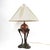 Maitland - Smith Vintage Neoclassical Athénienne Table Lamp With Red Marble Orb & Pleated Shade For Sale - Image 4 of 17