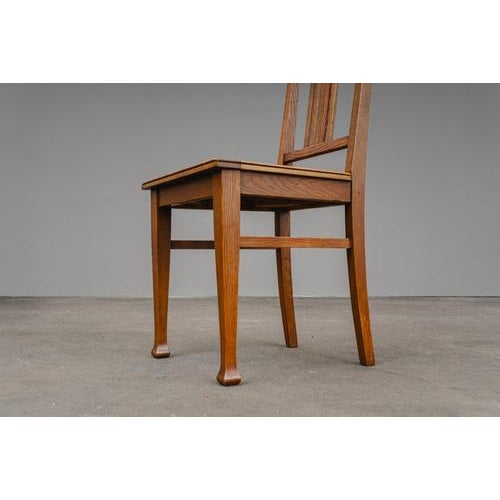 Art Nouveau Chairs in Oak, Set of 4 For Sale - Image 17 of 18
