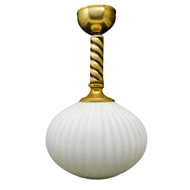 Art Deco Pendant Lamp, Poland, 1950s For Sale