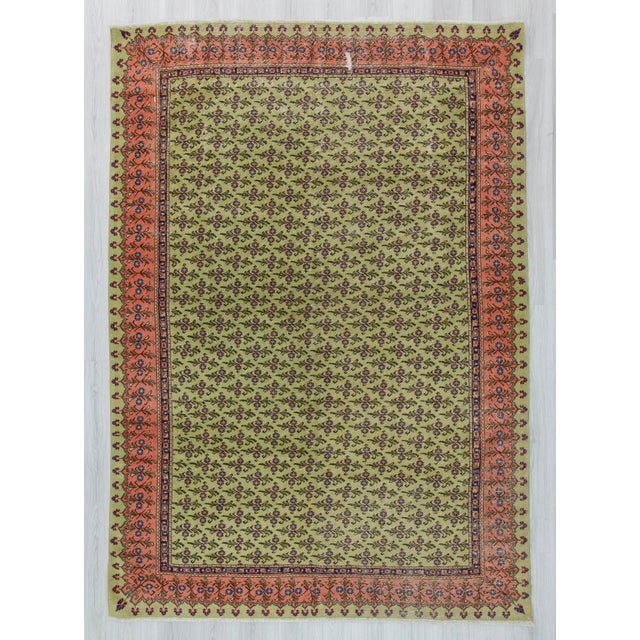 Vintage unique rug from Kayseri region of Turkey. In good condition. Approximately 40-50 years old.