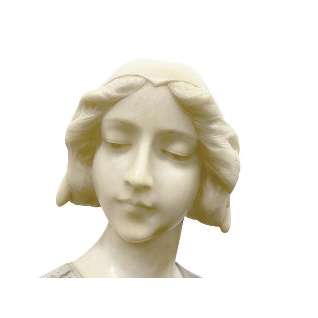 Gustave van Vaerenbergh, Female Bust, 1900, Marble For Sale - Image 9 of 14