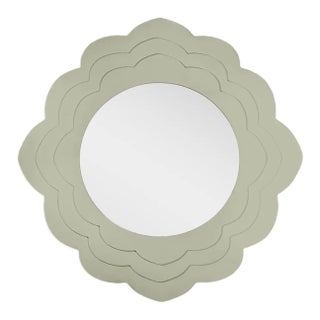 Fleur Home Audubon Magnolia Circle Mirror in Mizzle, 24x24 For Sale