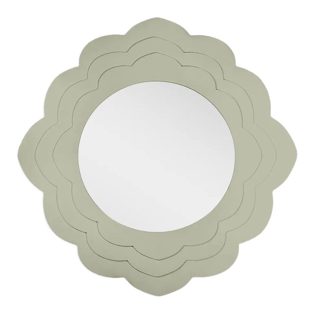 Fleur Home Audubon Magnolia Circle Mirror in Mizzle, 24x24 For Sale