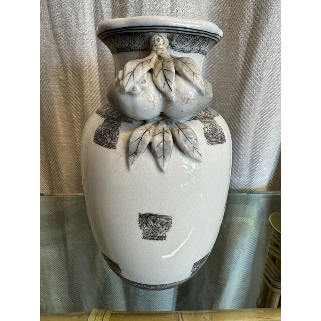 1930s Black & White Yong Shen Tang Vase For Sale - Image 5 of 8
