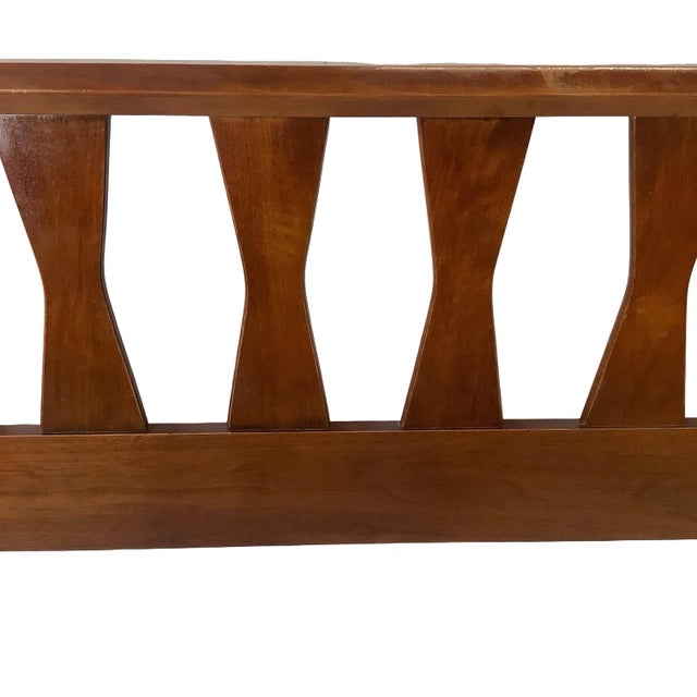 Mid-Century Bowtie Walnut Headboard, Full/Queen 60” For Sale In Philadelphia - Image 6 of 12