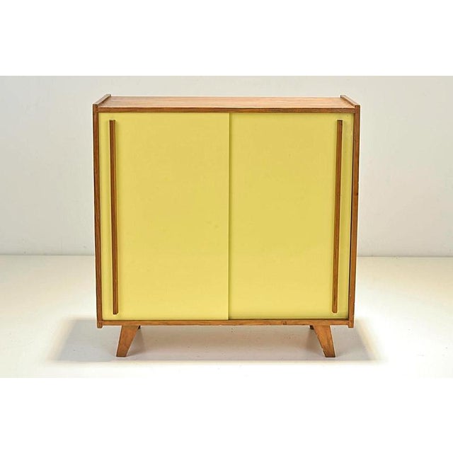 Small Yellow Pavatex Sideboard attributed to Stella Möbel, Switzerland, 1950s For Sale - Image 5 of 13