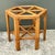 Vintage Rattan Hexagon Dining Table Pedestal For Sale - Image 4 of 12