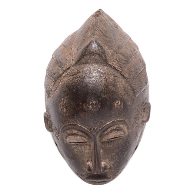 Baule Ndoma Portrait Mask, C. 1900 For Sale