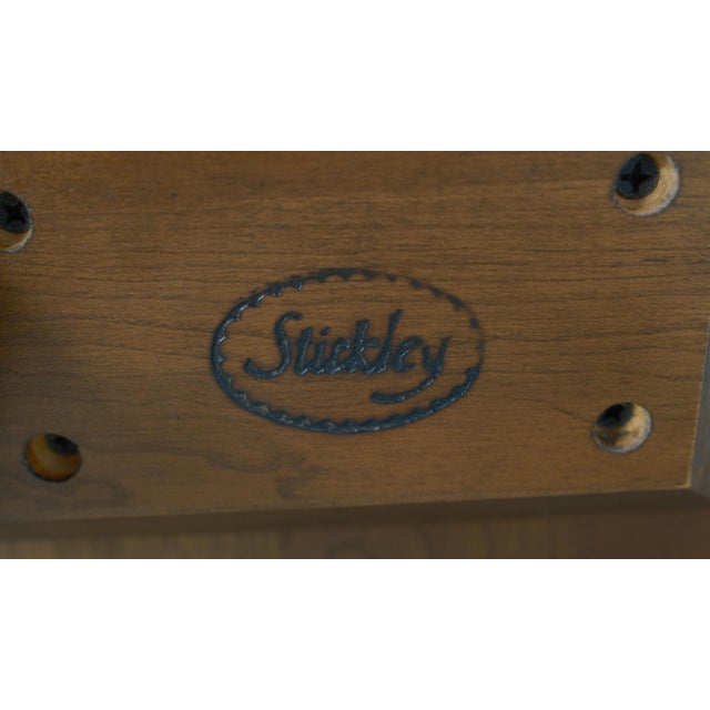 Stickley Pie Crust Edge Cherry Pedestal Table For Sale - Image 11 of 12