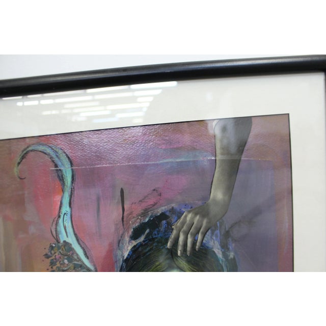 Wood Vintage Modern Abstract Oil 'Sorrow' Painting of Woman Crying by R. Macleod For Sale - Image 7 of 13