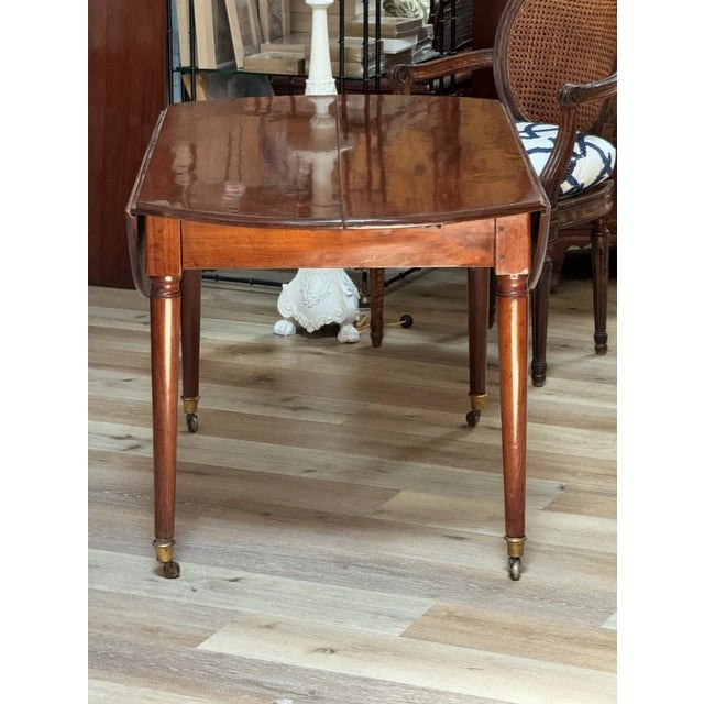 French French Directoire Mahogany Breakfast or Small Dining Table, Circa 1800, 71" Total Length For Sale - Image 3 of 10