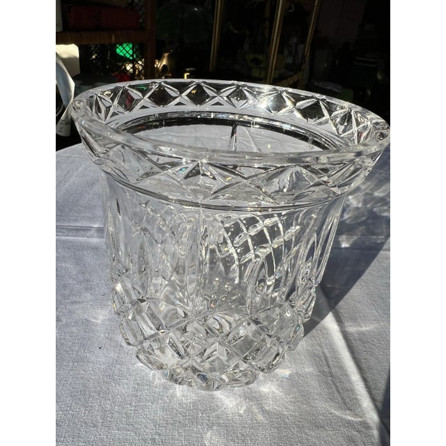 Vintage 1970s Crystal Vase For Sale - Image 4 of 6