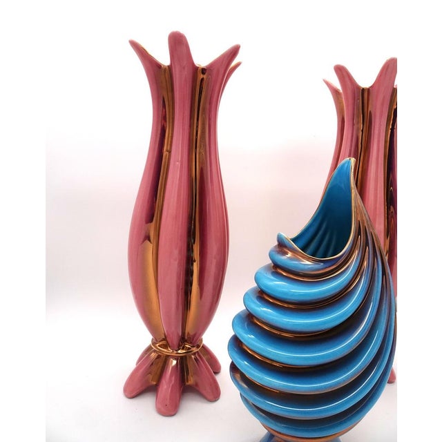 1970s Space Age Ceramic Vases by Sesto Fiorentino Sicas, Italy, 1970s, Set of 3 For Sale - Image 5 of 9