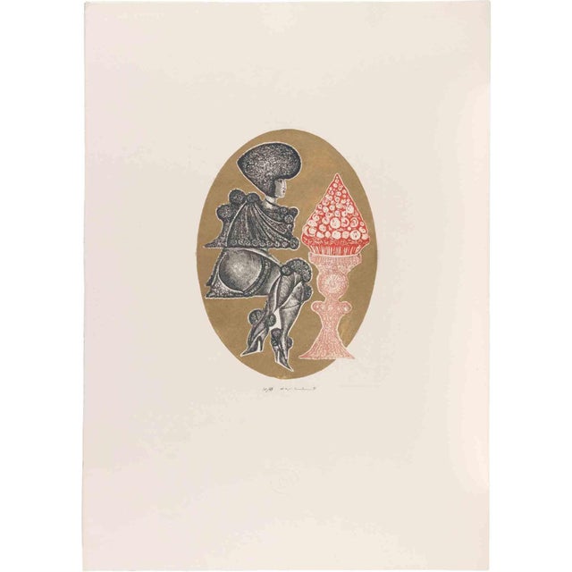 Pasquale Basile, Surreal Composition, Etching, 1991 For Sale