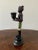Pair of Vintage Painted Cast-Iron Figurative Double Candleholders For Sale - Image 9 of 12