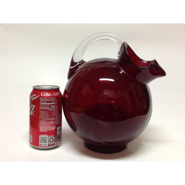 Vintage Cambridge Glass Ruby Red Ball Jug For Sale - Image 12 of 13