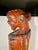 Vintage Bali Tribal Figural Carved Wooden Fertility Slit Drum Red Painted 38”h For Sale In Los Angeles - Image 6 of 10