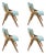 Beresford & Hicks Dining Chairs, Mohair, Mahogany, England, 1950s For Sale