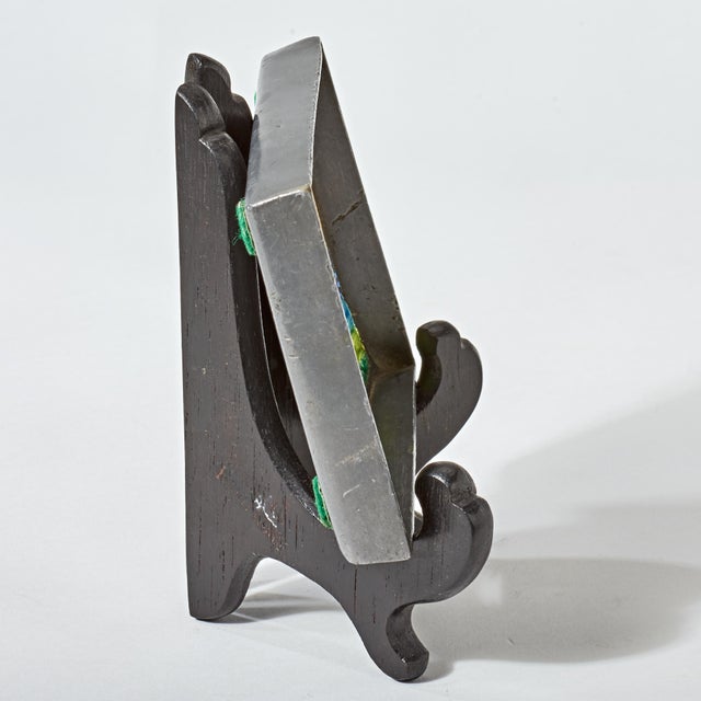 Chinese Vintage Enamel Painting With Display Easel For Sale - Image 3 of 7