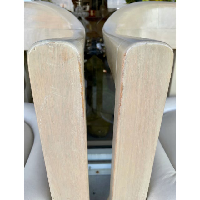 Karl Springer Onassis Chairs With Leather Seating, Two Pair Available For Sale - Image 10 of 11