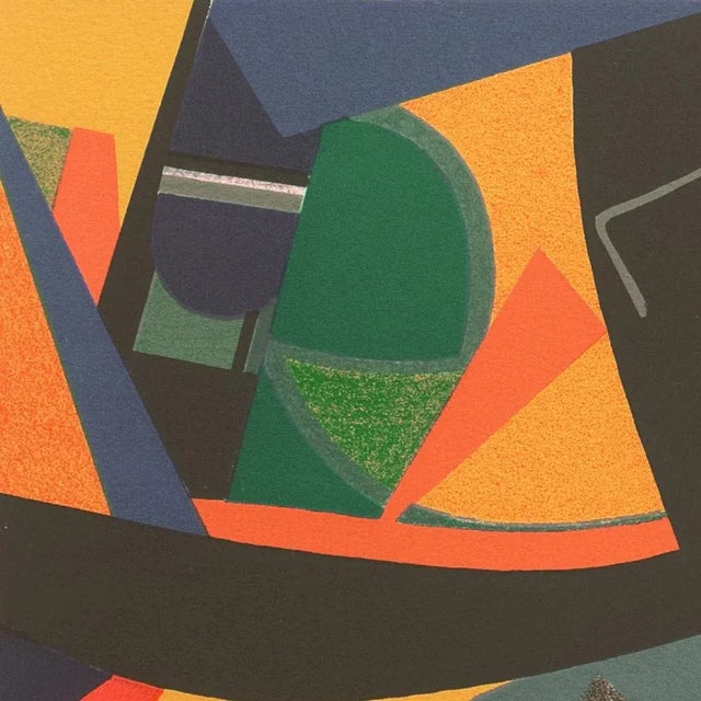 'Abstract in Coral and Gold' by Maurice Estève, Academie Colarossi, Grand Prix National Des Arts For Sale In Monterey, CA - Image 6 of 10