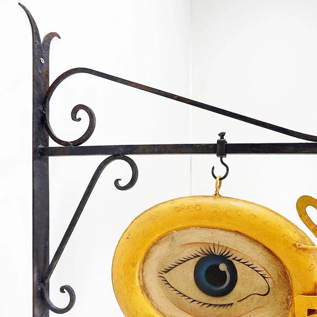 Vintage Optical Shop Sign in Metal, 1920s For Sale - Image 4 of 15