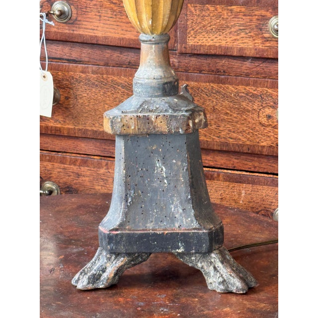 Italian 19th Century Italian Altarstick Lamp For Sale - Image 3 of 9